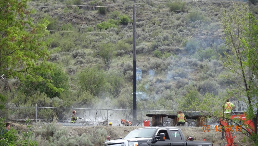 The Osoyoos fire department responded to a second grass fire on Strawberry Creek Road Monday afternoon.