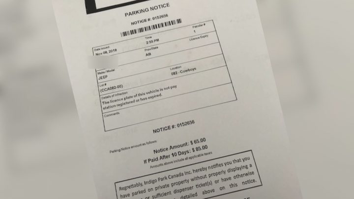 Calgary woman fights parking ticket on private lot