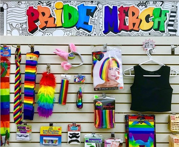 The Rainbow Retro Thrift Shop features new and second-hand rainbow items, clothing, and furniture.
