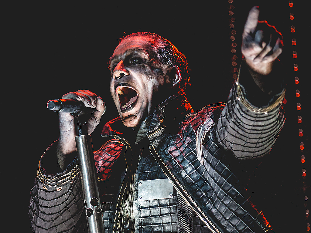 Rammstein singer Till Lindemann in concert at the Autodromo Nazionale Monza. Monza, Italy in June 2016.