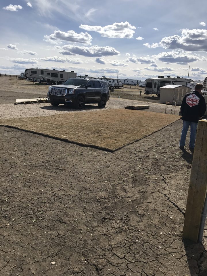 A campsite at Paradise Shores that has to be evacuated