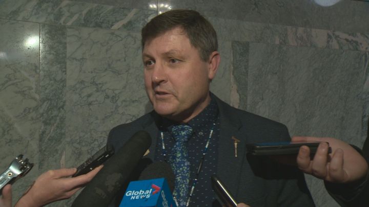 Indigenous Relations Minister Rick Wilson speaks to reporters on May 28, 2019.