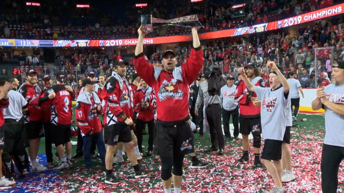 The Calgary Roughnecks won the 2019 NLL Championship. 