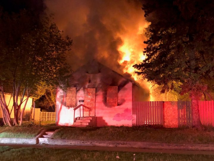 Saskatoon firefighters said a fire at a boarded-up home in Pleasant Hill on May 28, 2019, was contained within 20 minutes.