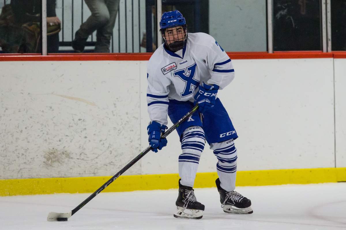St. Albert, Alberta 15 year old forward Matthew Savoie, who was the 1st overall pick in Wednesday's WHL Bantam Draft by the Winnipeg Ice .