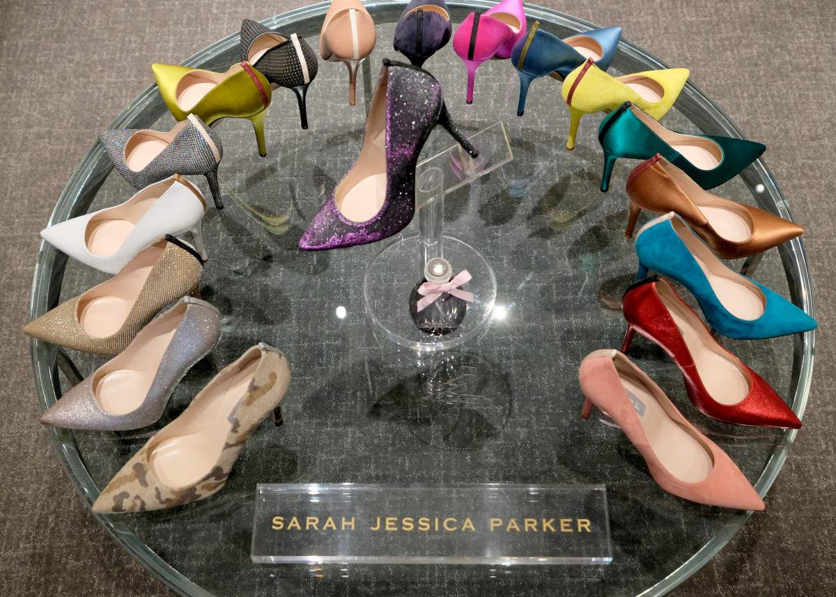 A collection of SJP by Sarah Jessica Parker shoes on November 1, 2018 in New York City.