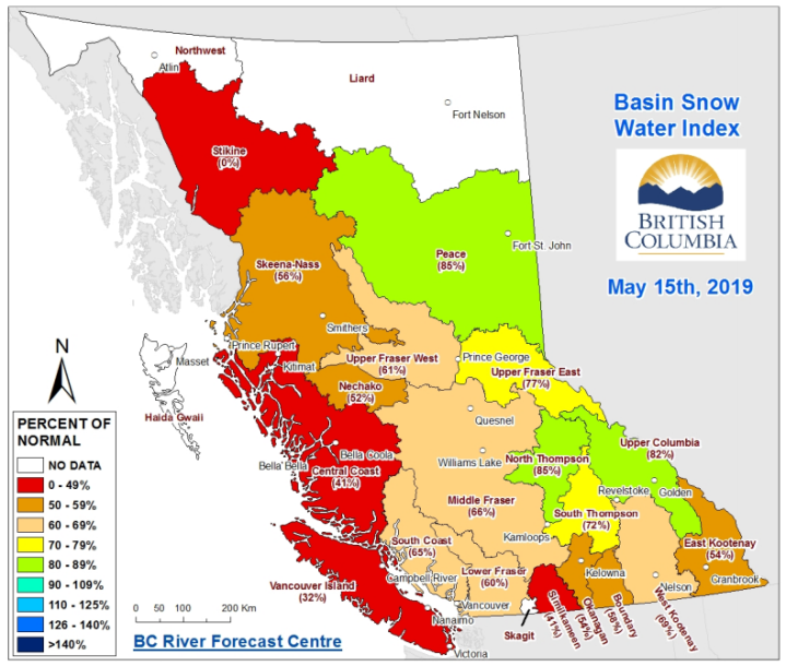 B.C. snowpacks near 40year lows prompting drought fears Globalnews.ca