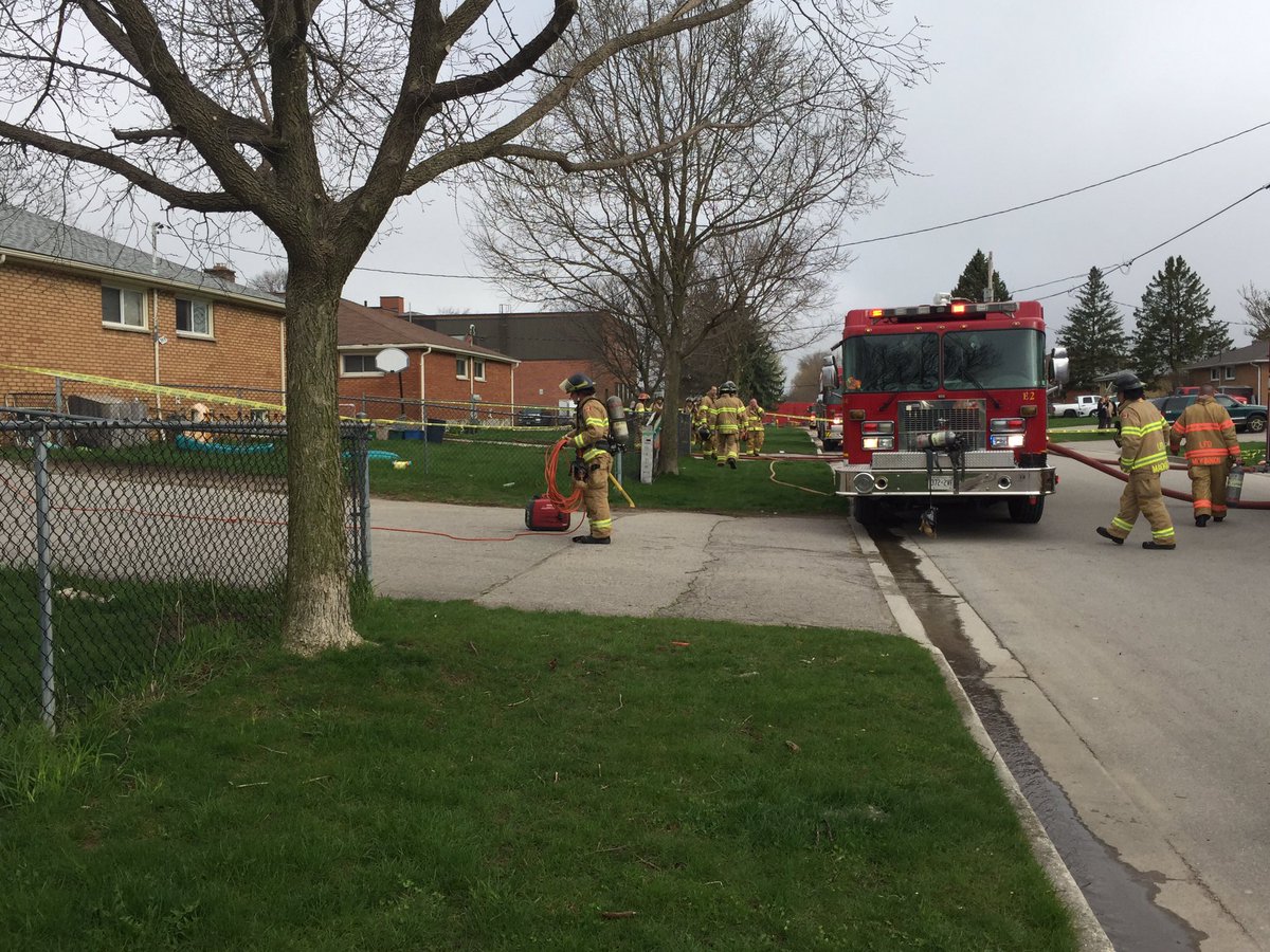 Fire crews pulled one person out of a unit at 353 Stratton Drive Thursday morning. 