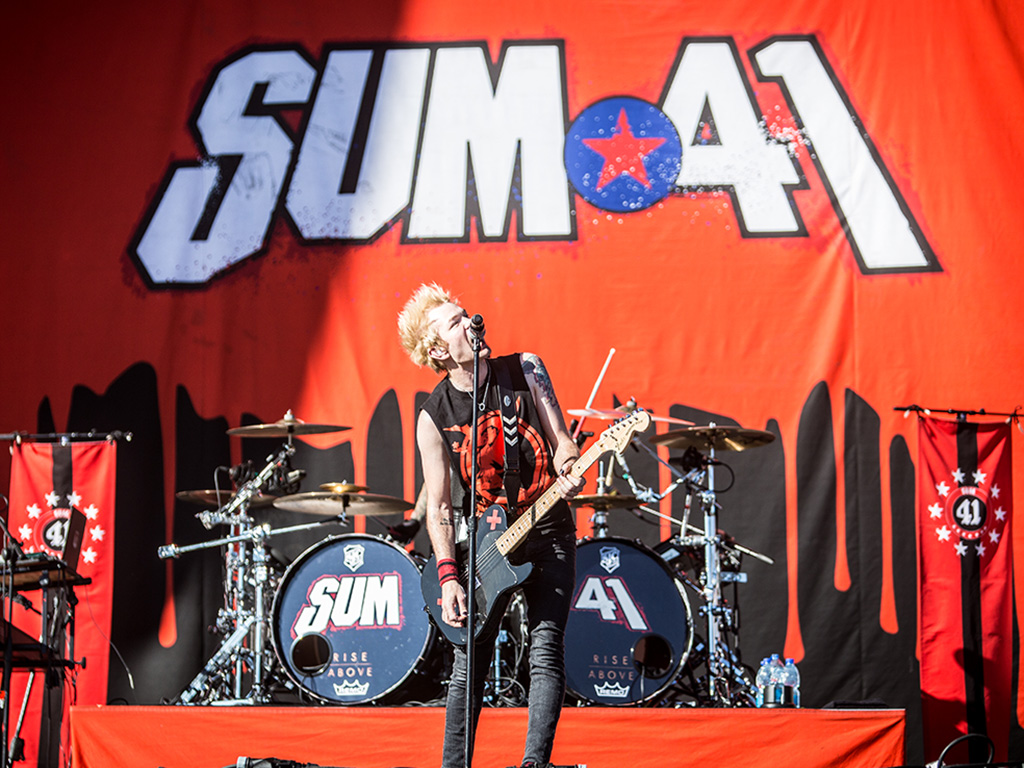 The musician and frontman of Sum 41 Deryck Whibley in concert for the iDays Festival 2017 at the Autodromo Nazionale di Monza. Monza, Italy. June 17, 2017.