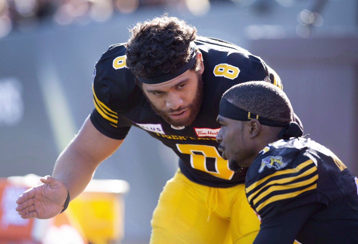 Hamilton Tiger-Cats quarterback Jeremiah Masoli (8) and receiver Brandon Banks (16) remain two key cogs in the team's offensive game plan.