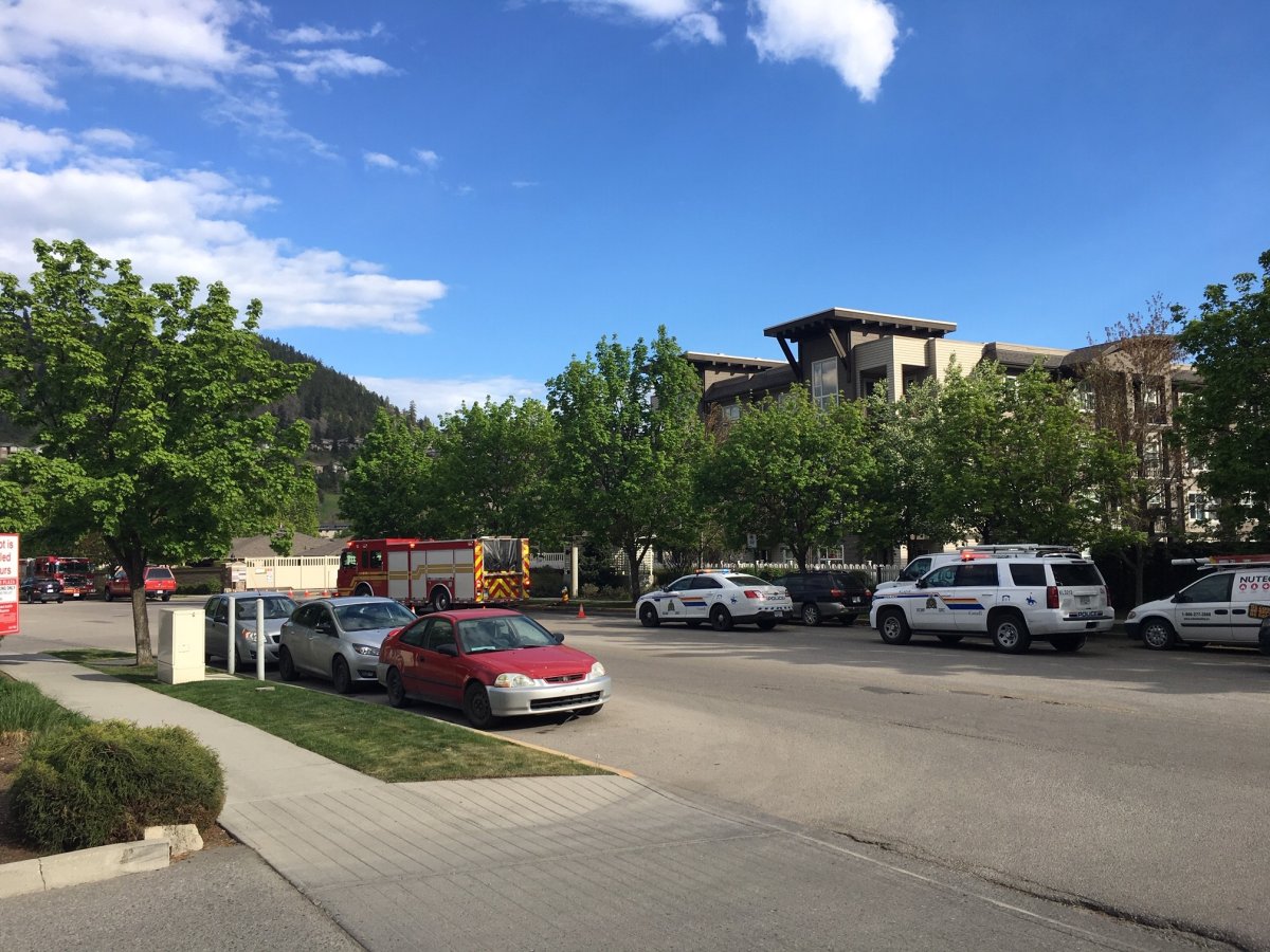 The Verve condo complex at Yates Road was the scene of a balcony fire on Sunday afternoon. 
