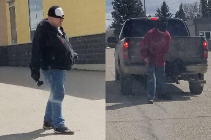 Stony Plain RCMP search for two suspects who allegedly used hammers in an attempted robbery at the Wabamun Hotel Bar Monday, May 6, 2019. 