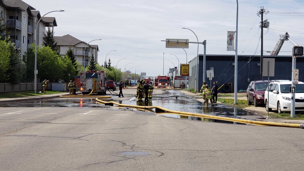 Firefighters battle blaze at west Edmonton commercial building ...
