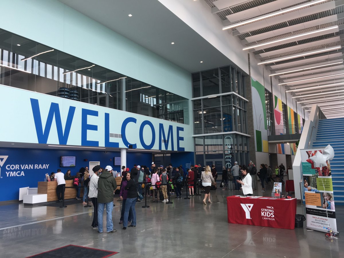 Cor Van Raay YMCA in Lethbridge opens its doors to the public. 