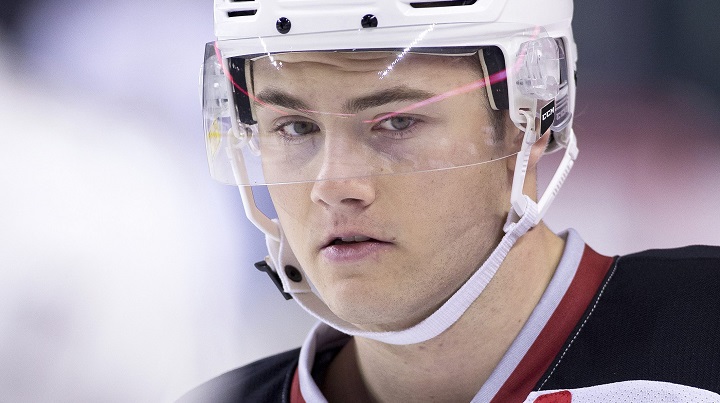 Vancouver Giants' Dawson Holt at a game against the Calgary Hitmen in Calgary, Alta on Oct. 10, 2016.