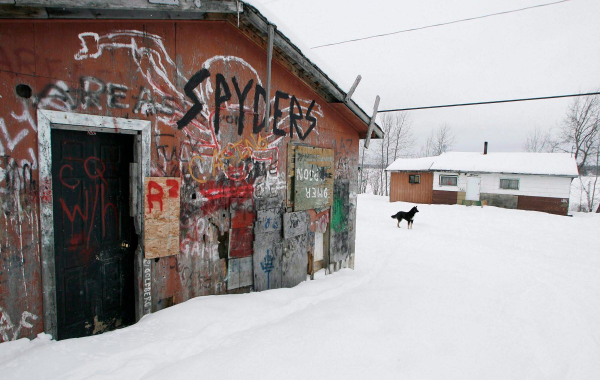 An abandoned house is shown on the Pikangikum First Nation on Friday, January 5, 2007.