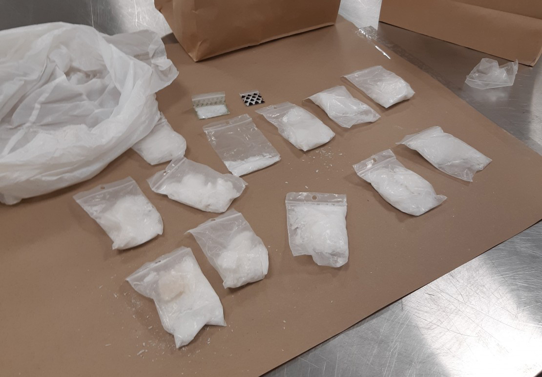 Methamphetamine and cocaine seized by police from an investigation in Penbrooke Meadows in Calgary on June 6, 2019.