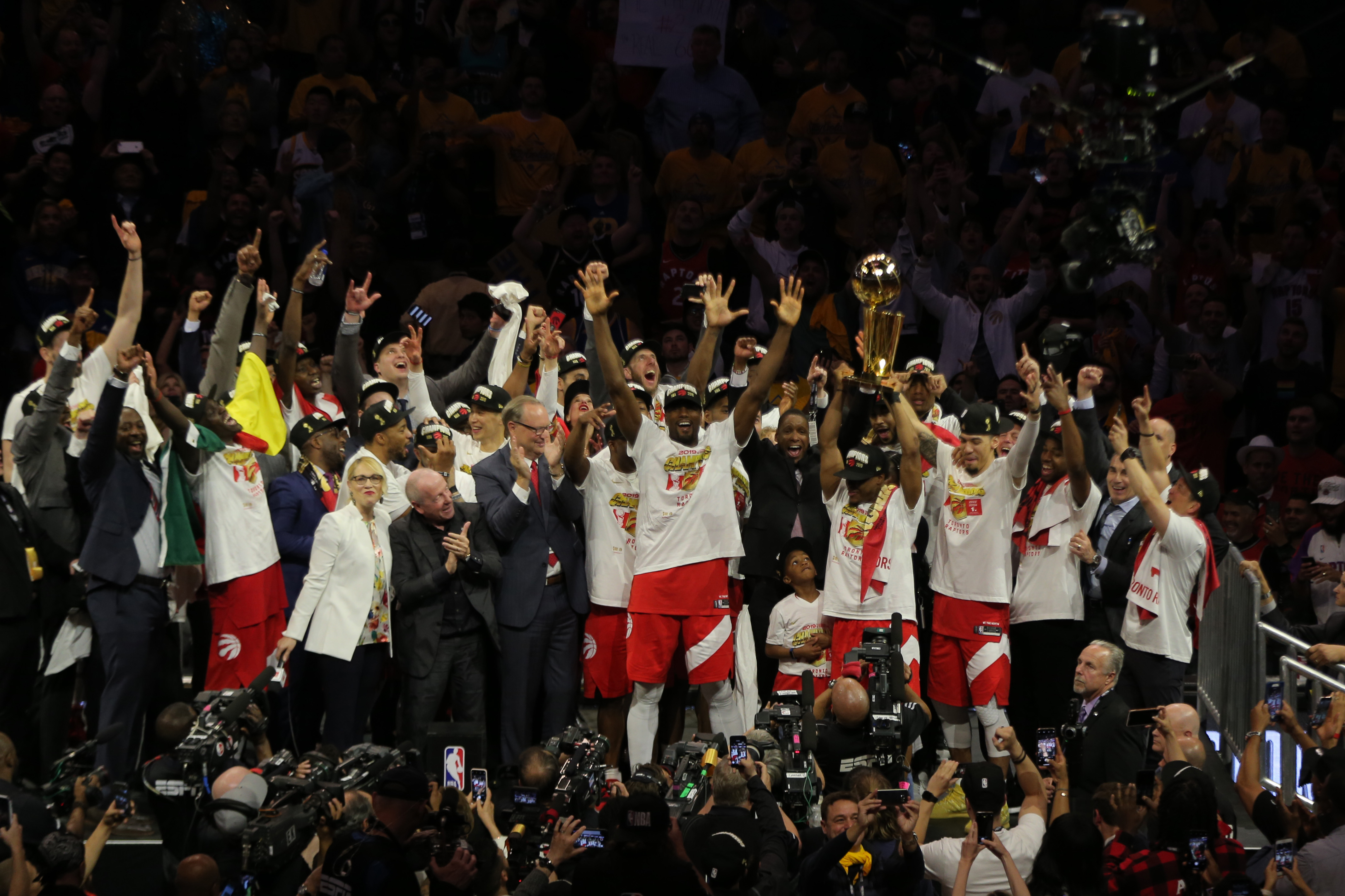 Photo Essay: Toronto Raptors celebrate title with banner, big rings