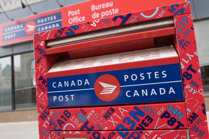 Canada Post in downtown in Ottawa, Ont., on Saturday, Dec. 8, 2018. 