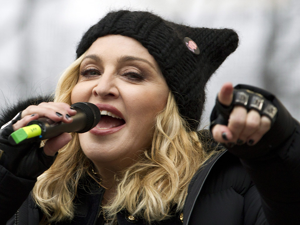 Madonna performs onstage during the Women's March rally in Washington, D.C. on Feb. 5, 2019.