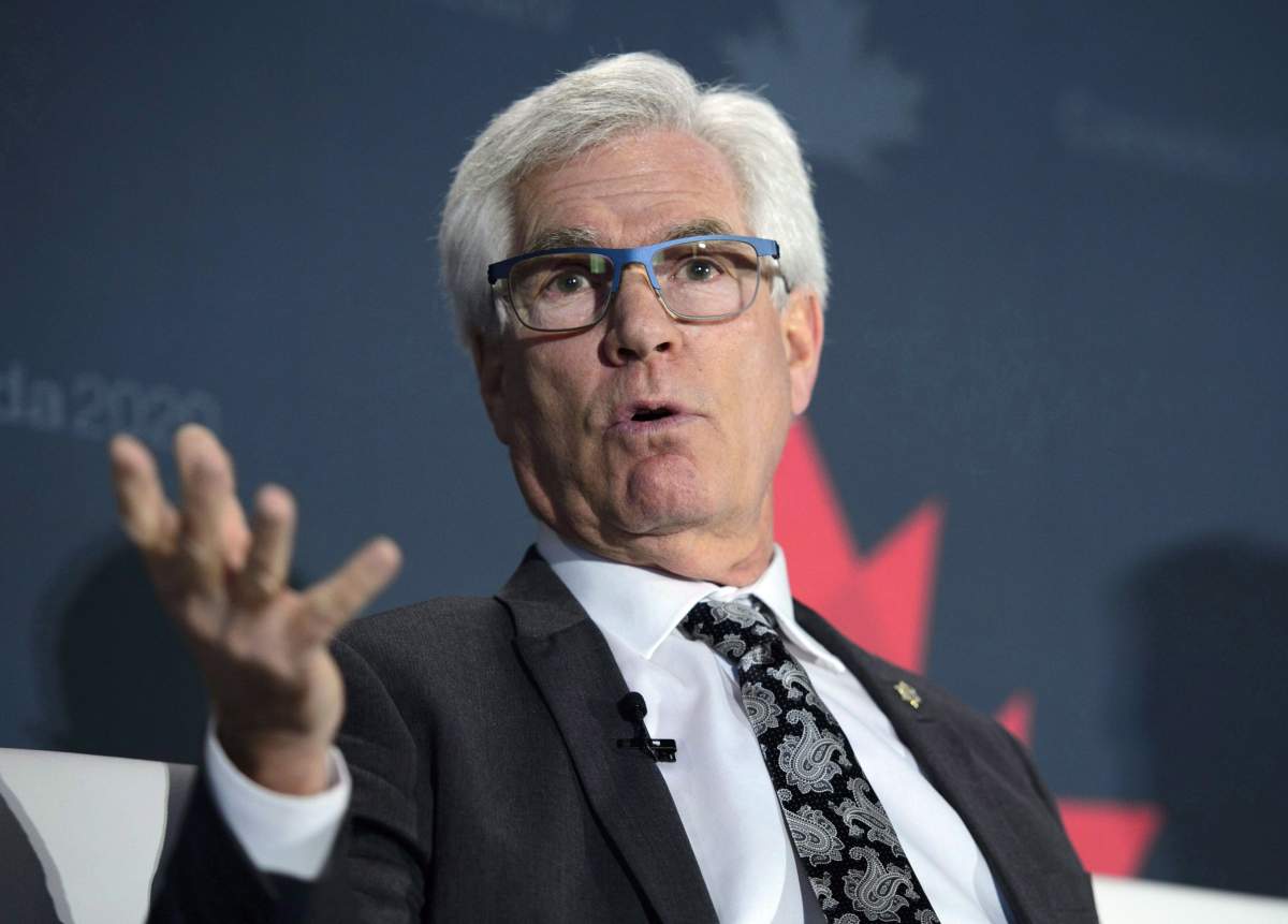 Minister of International Trade Diversification Jim Carr takes part in a Canada 2020 panel discussion in Ottawa on Thursday, Dec. 13, 2018. 