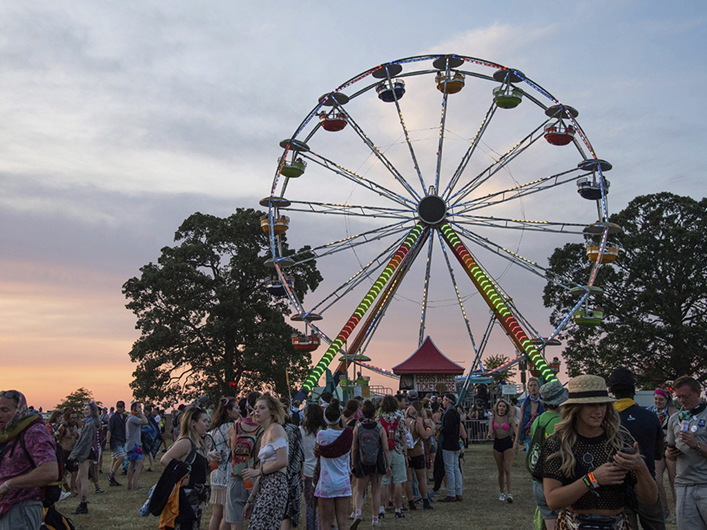 Festival goers attend the Bonnaroo Music and Arts Festival on Saturday, June 15, 2019, in Manchester, Tenn.