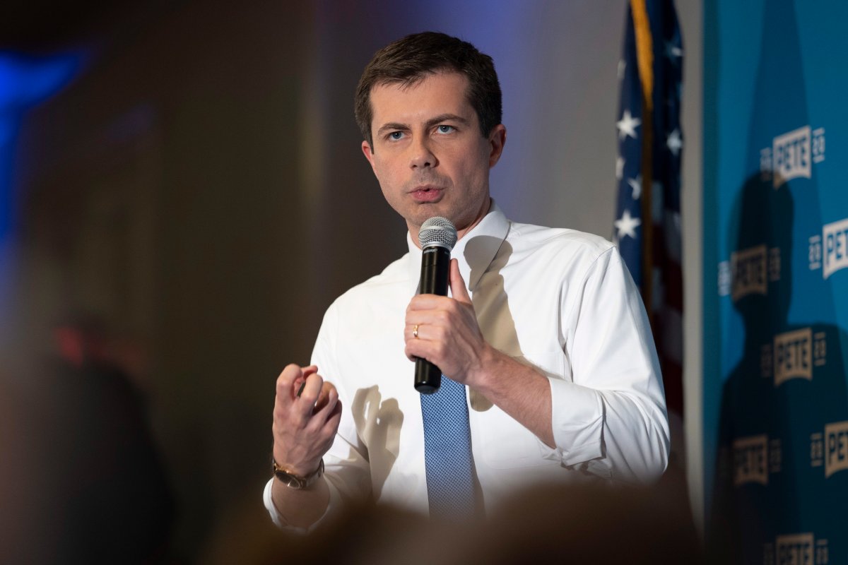 In this June 14, 2019, file photo, Democratic presidential candidate Mayor Pete Buttigieg speaks at a grassroots event in Alexandria, Va. 