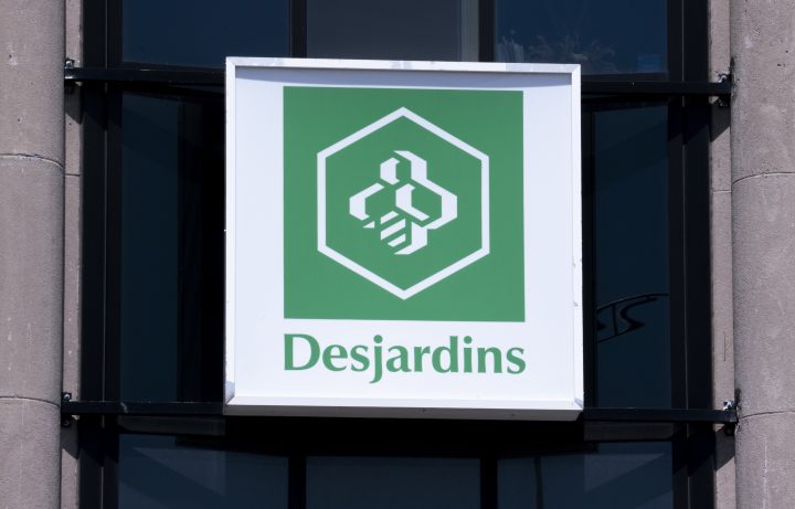 A Caisse populaire Desjardins sign is seen in Montreal on Tuesday, June 18, 2019. 