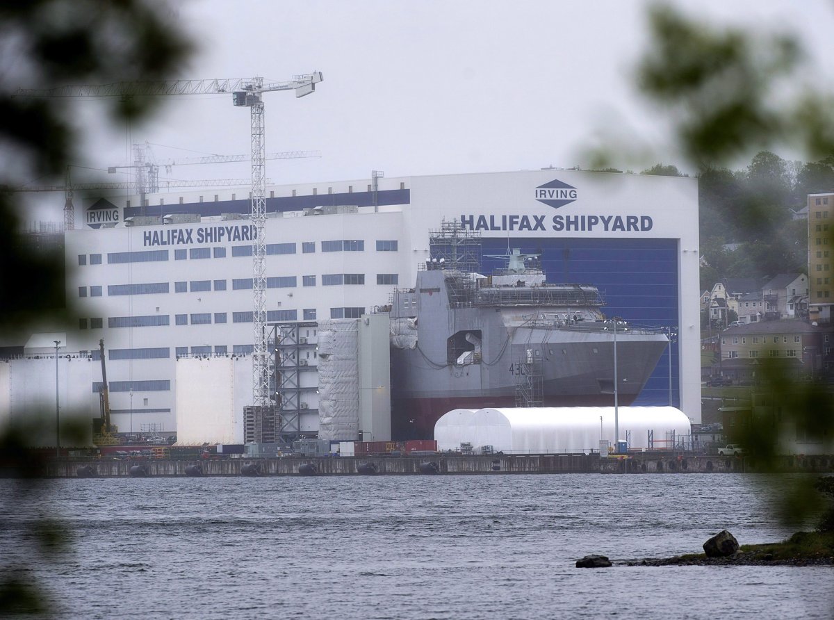 The Irving Shipbuilding facility is seen in Halifax on Thursday, June 14, 2018.