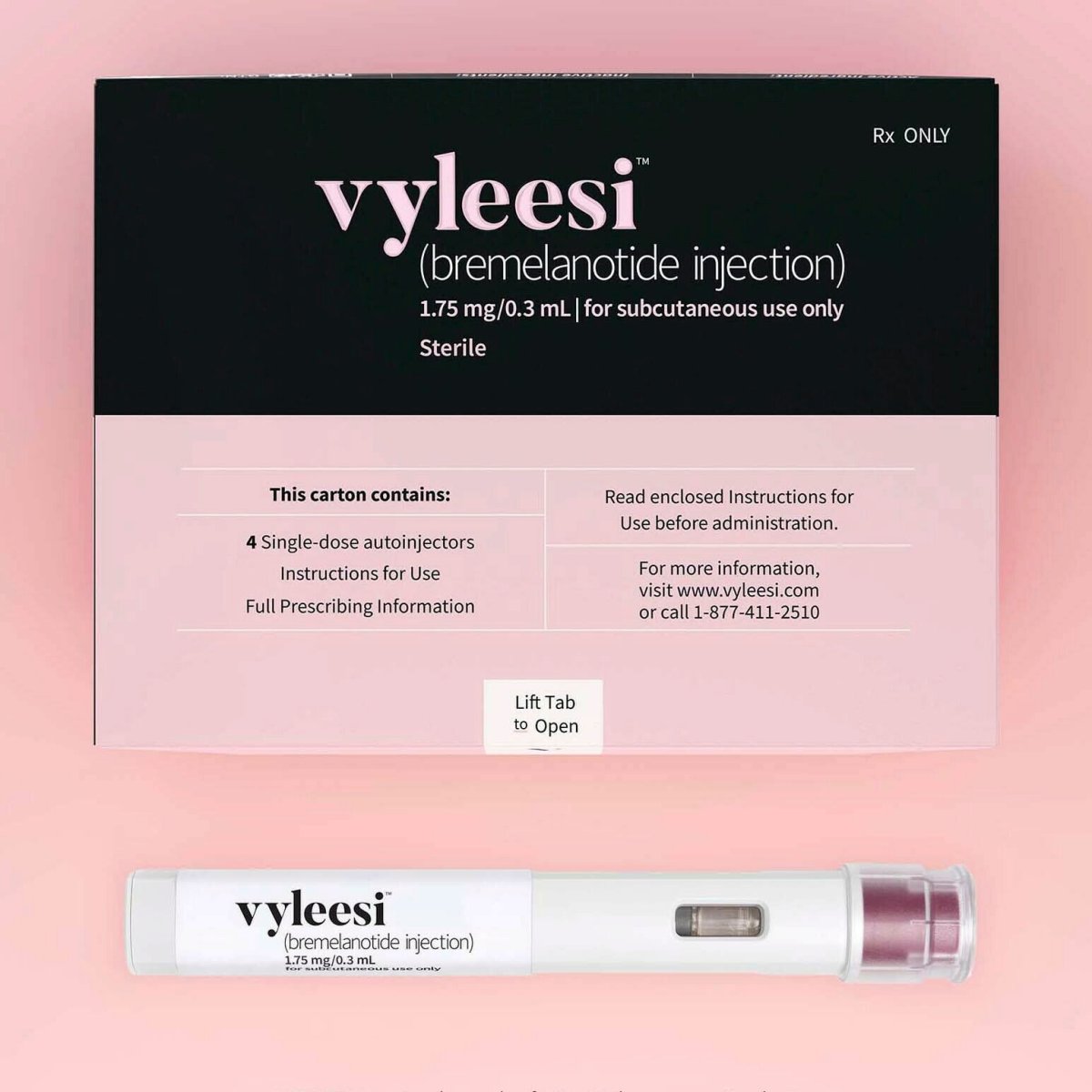 This image provided by Amag Pharmaceuticals in June 2019 shows packaging for their drug Vyleesi.