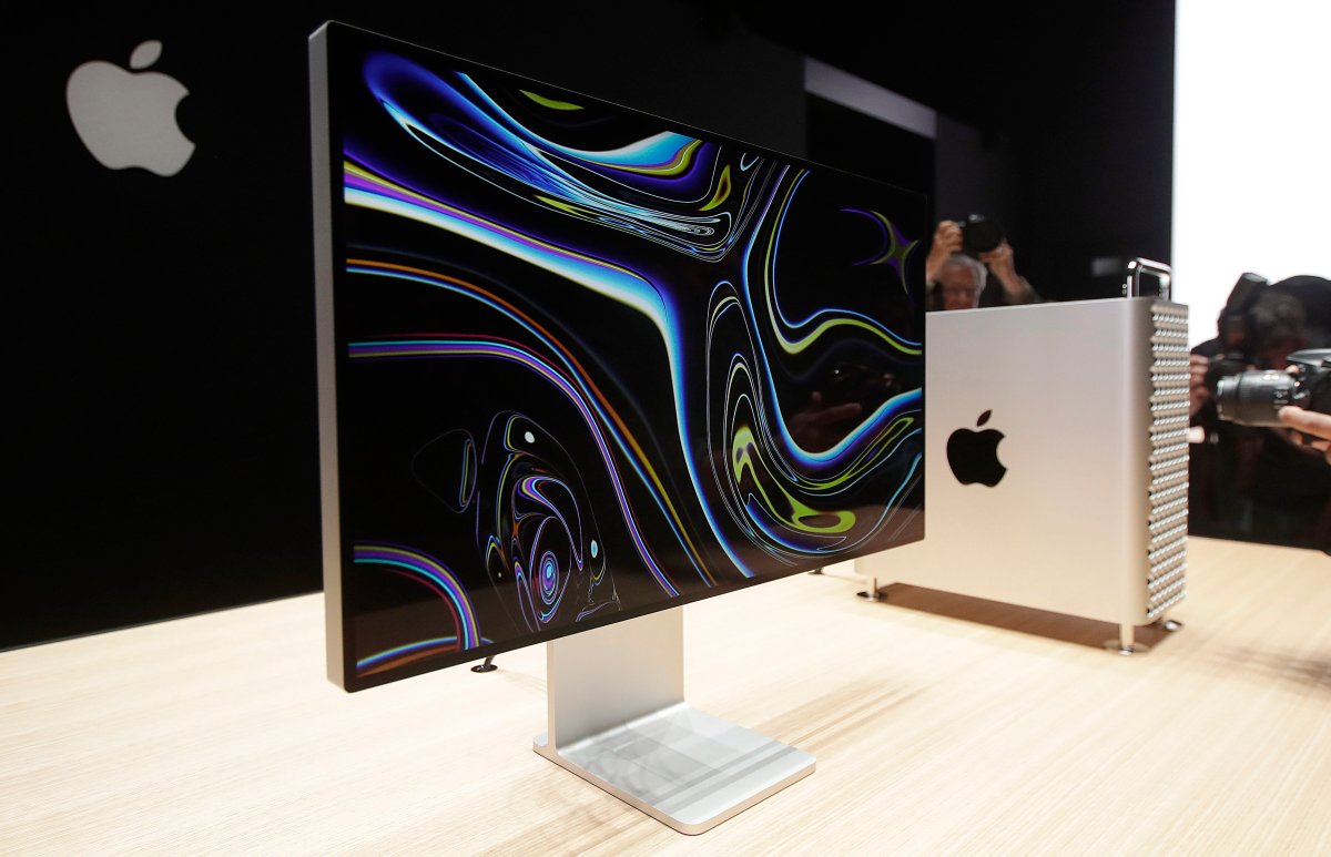 In this June 3, 2019, file photo a monitor of the Mac Pro is shown in the display room at the Apple Worldwide Developers Conference in San Jose, Calif. 