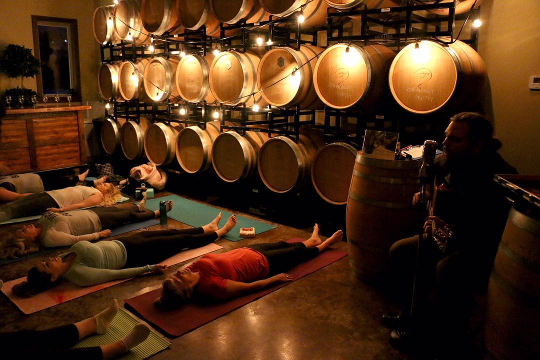 Yin yoga, sound bath and a wine tasting at Intrigue Wines - image