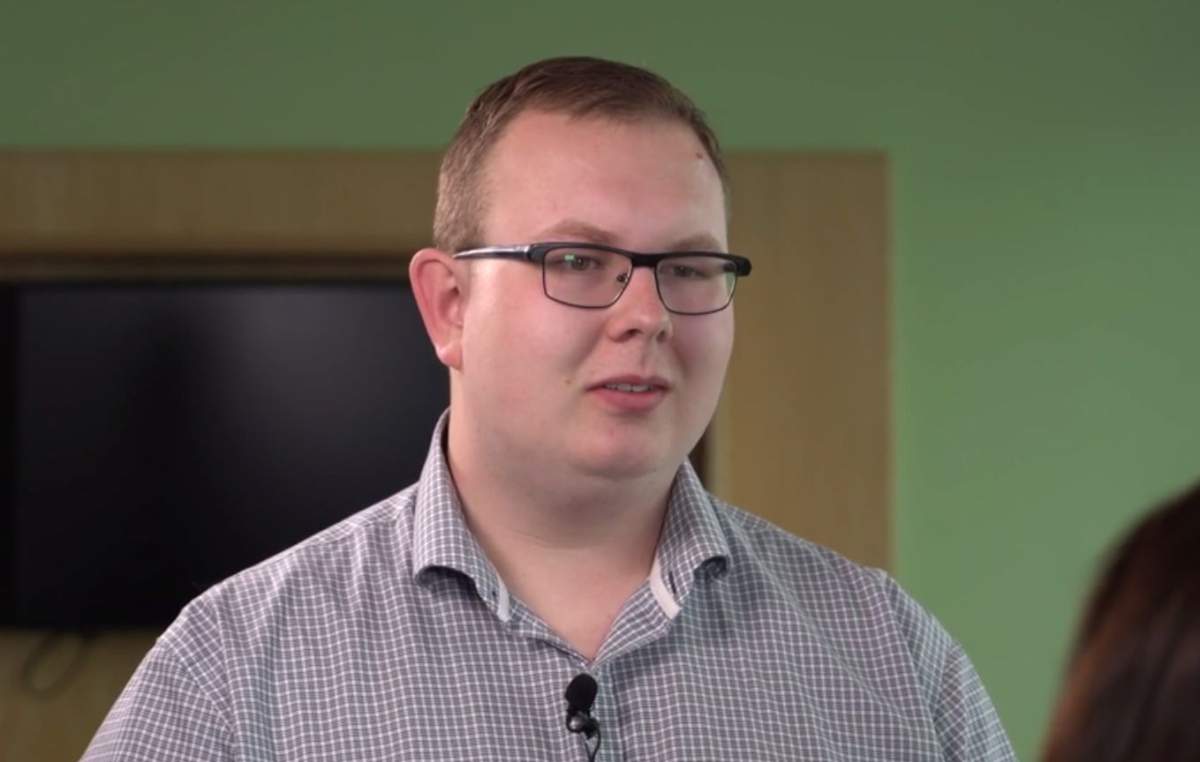 Andrew Buchner, 24, is the winner of the Servus Credit Union Big Share Contest.