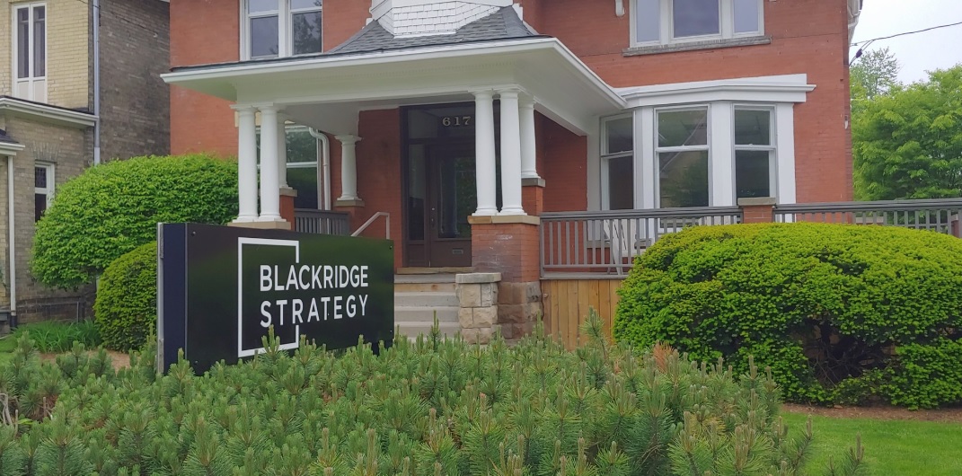 The office of Blackridge Strategy, a PR firm that came under scrutiny after creating two websites targeting candidates running during the 2018 municipal election.