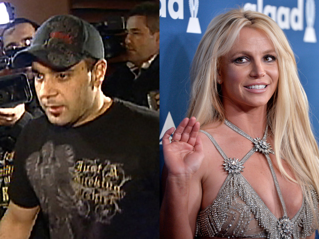 (L-R) Sam Lufti and Britney Spears.