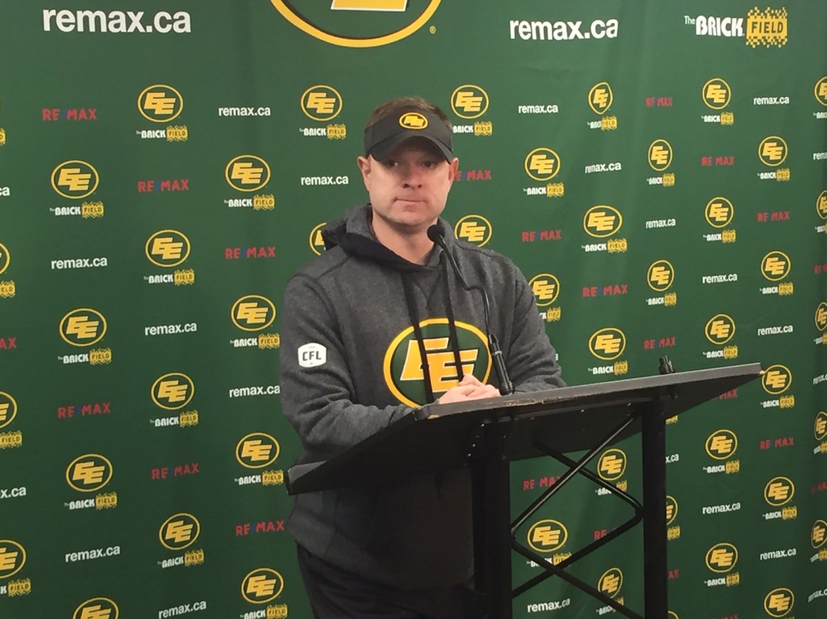 Edmonton Eskimos general manager Brock Sunderland is looking for a new head coach for the team.