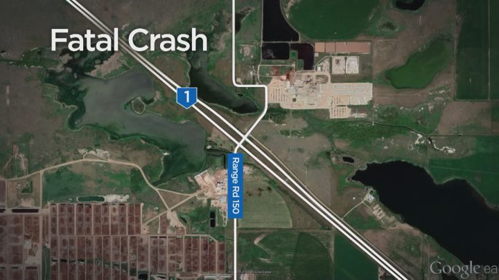 One person is dead after a crash near Brooks, Alta., on Monday, June 3, 2019, RCMP said. 