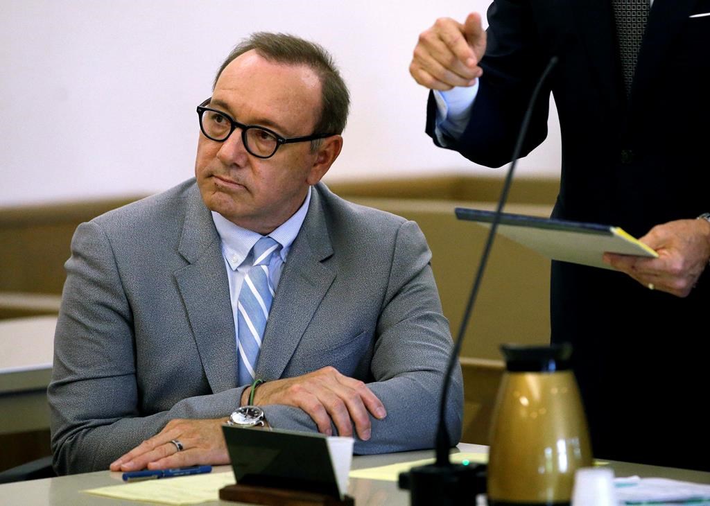 In this June 3, 2019 photo, actor Kevin Spacey attends a pretrial hearing at a district court in Nantucket, Mass.