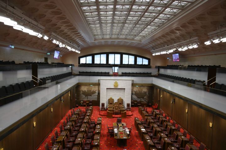 The Senate of Canada building and Senate Chamber are pictured in Ottawa on Monday, Feb. 18, 2019. 