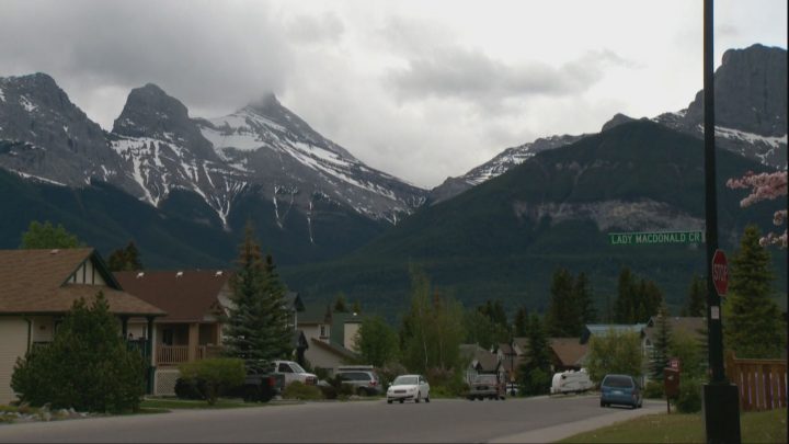 A file photo of the town of Canmore, Alta.