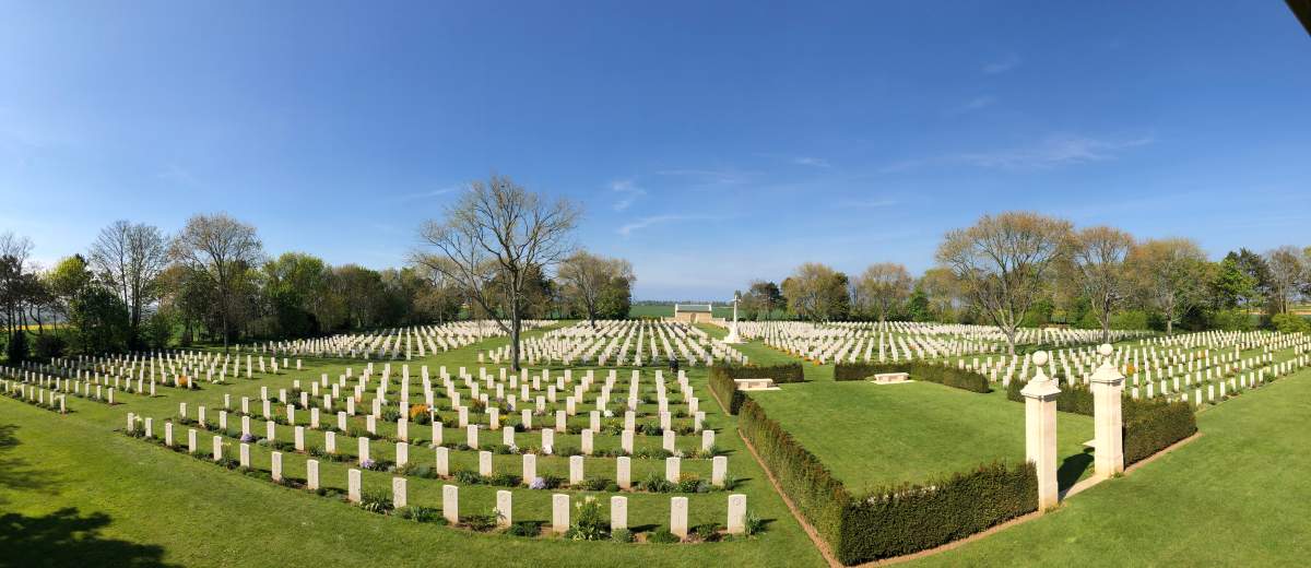 2,044 Canadian soldiers are buried at Bény-sur-Mer Canadian War Cemetery in Normandy, France.