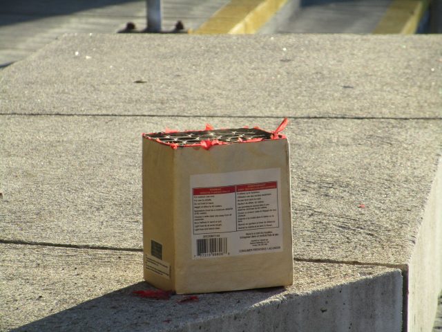 A box of cherry bombs was set off in the forecourt at Hamilton City Hall during Wednesday night's council meeting. 