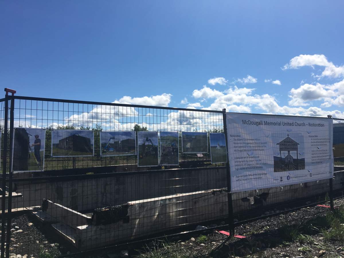 The site of the McDougall Memorial United Church.