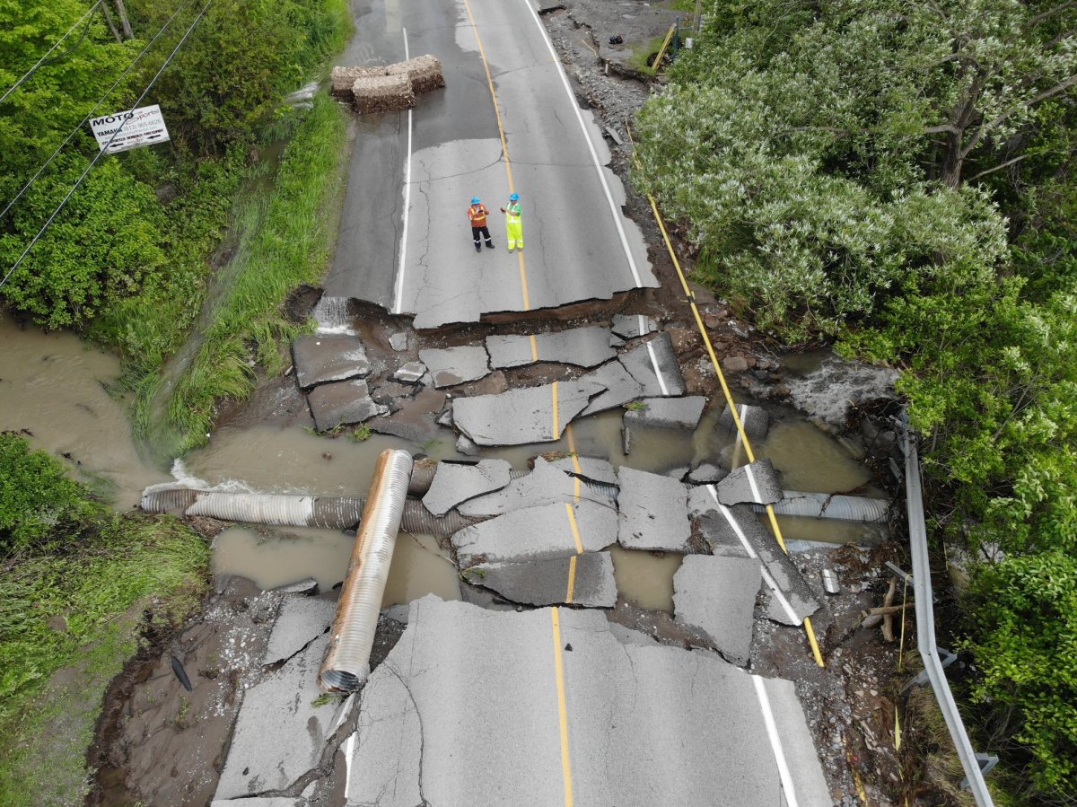 A dam failure in Quinte West destroyed a large portion of Trenton-Frankford Road in Glen Miller, Ont.