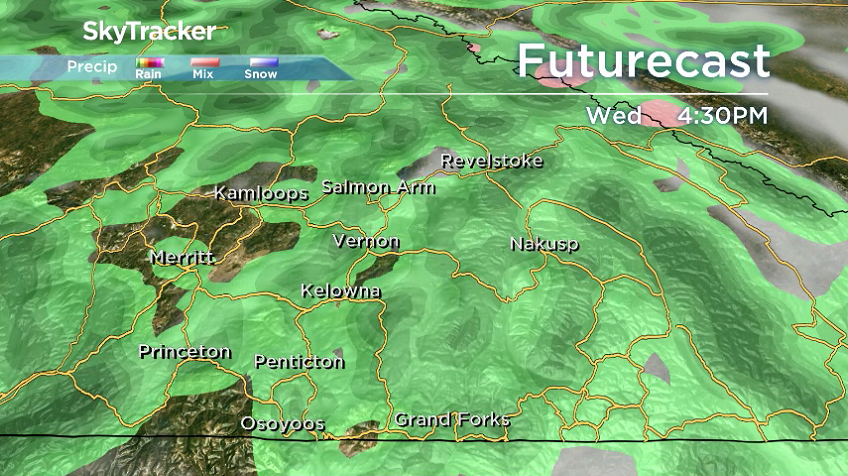 Clouds roll back in with a chance of some spotty showers on Wednesday.