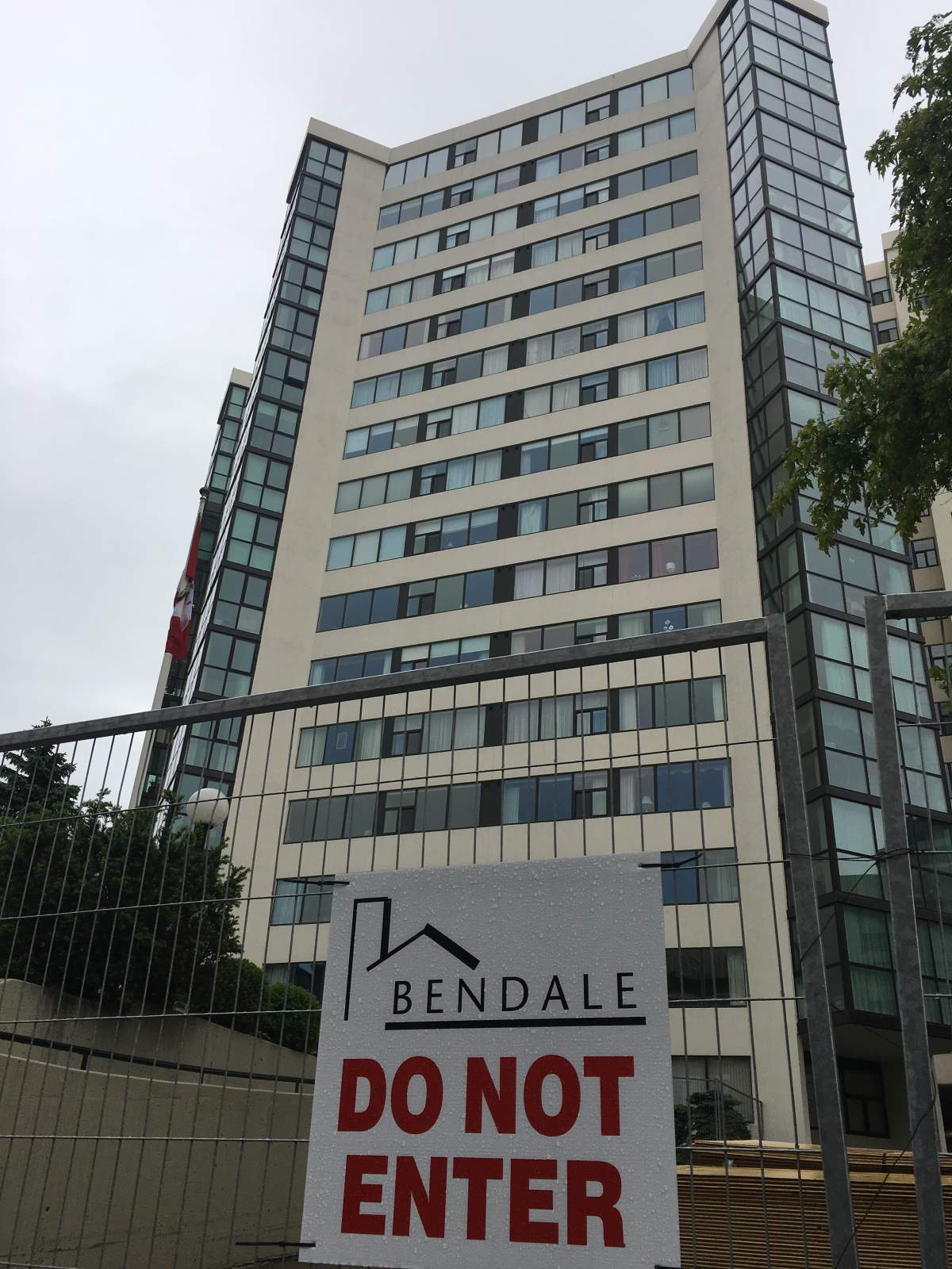 Several people have been temporarily displaced due to a structural issue at the Harbour Place condominium in Kingston's downtown.