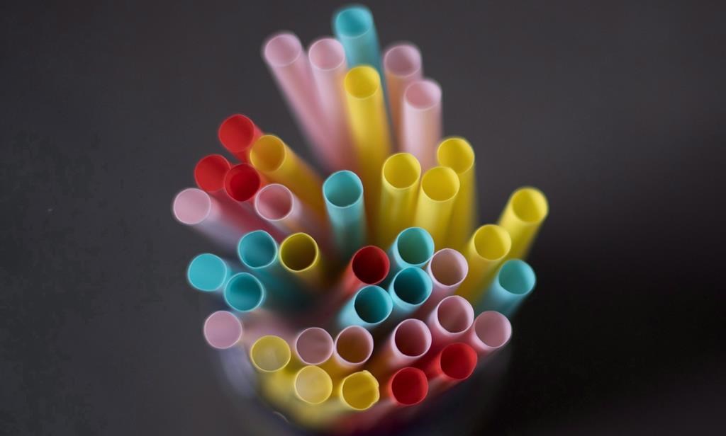Plastic straws are pictured in North Vancouver, B.C. on Monday, June 4, 2018. The federal government will announce a plan Monday to ban harmful single-use plastics such as drinking straws as early as 2021.