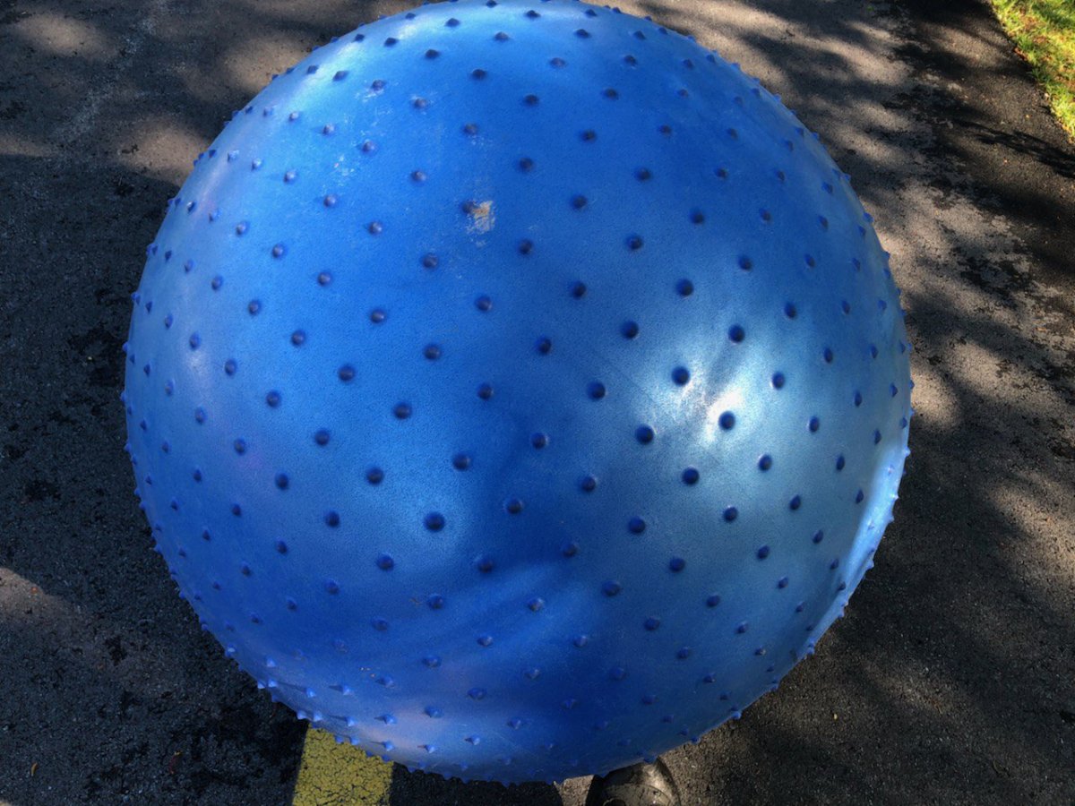 Halifax police say this exercise ball caused a four-vehicle crash on Wednesday morning. 