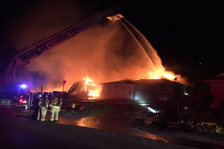 Police are searching for information and witnesses after after a late-night fire caused an estimated $2 million in damages to a number of homes in Barrie.