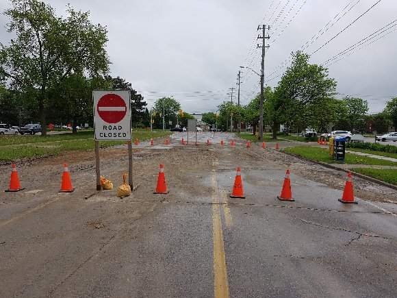 The City of Guelph says a stretch of Dawson Road had to be closed following a water main break.